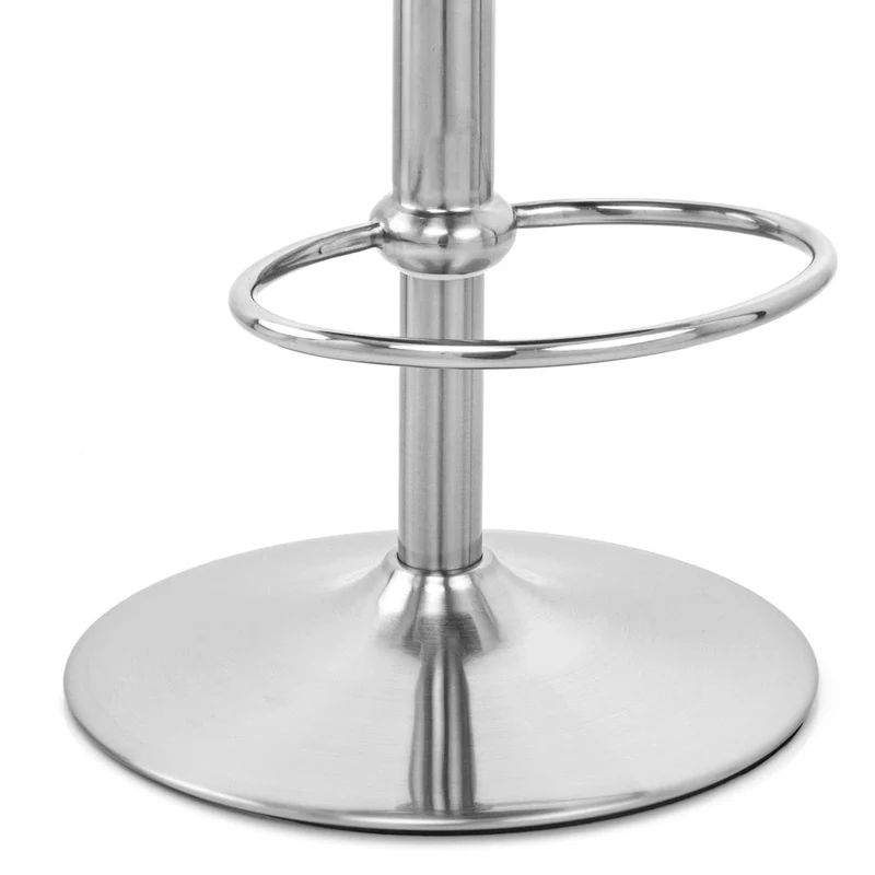 Chaise de Bar Faux Cuir Chrome Brossé - Ferrero Marron