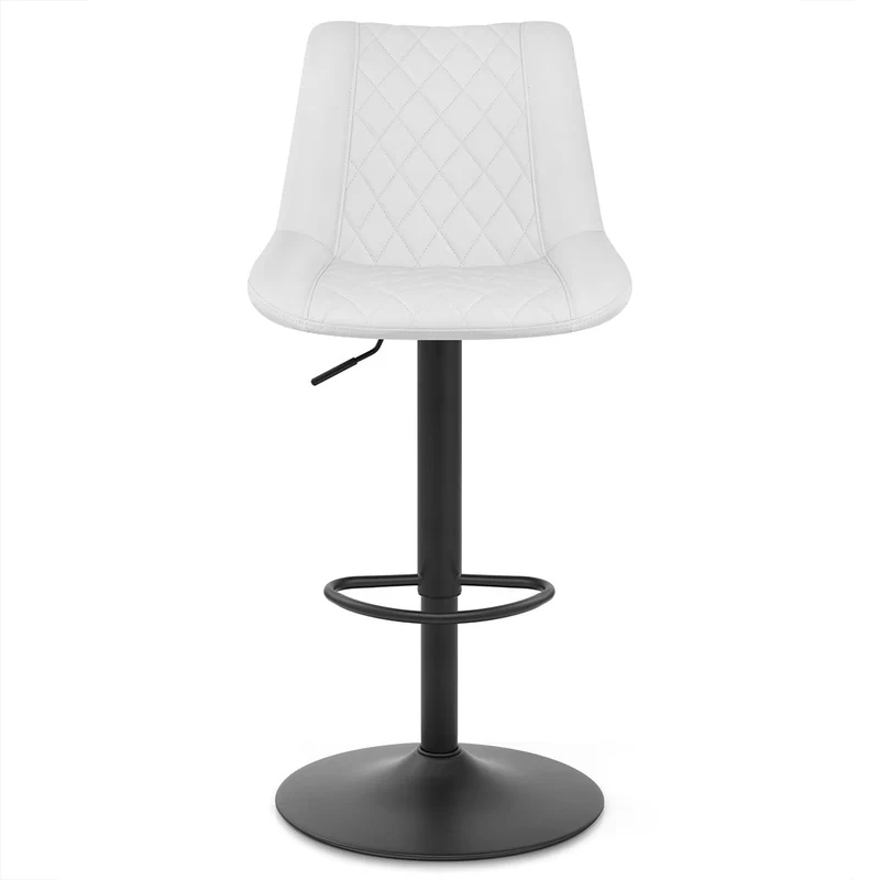 Tabouret de Bar Faux Cuir - Faro Blanc