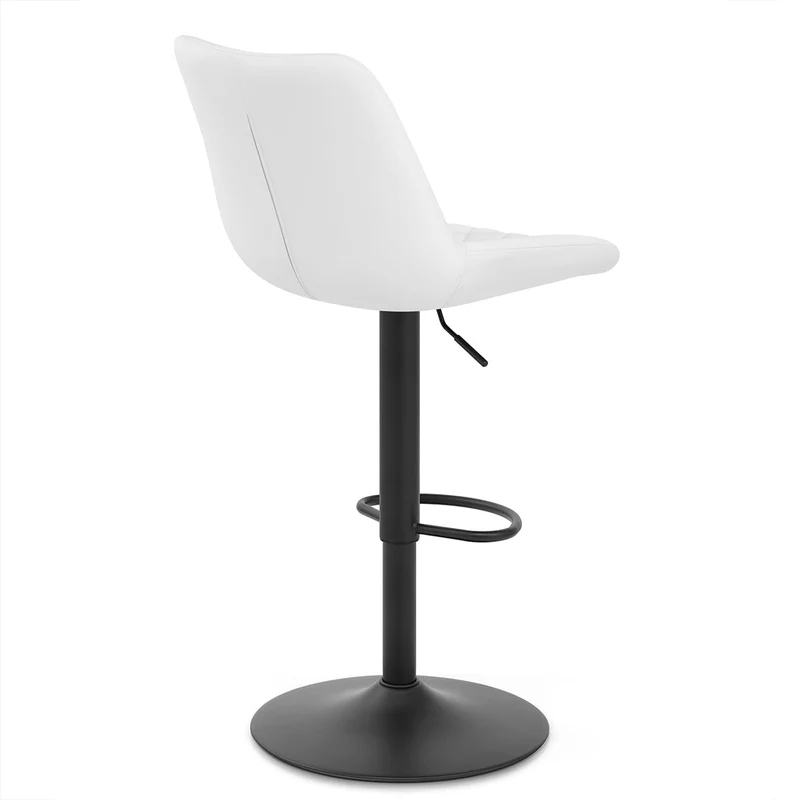 Tabouret de Bar Faux Cuir - Faro Blanc