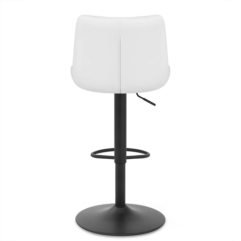 Tabouret de Bar Faux Cuir - Faro Blanc