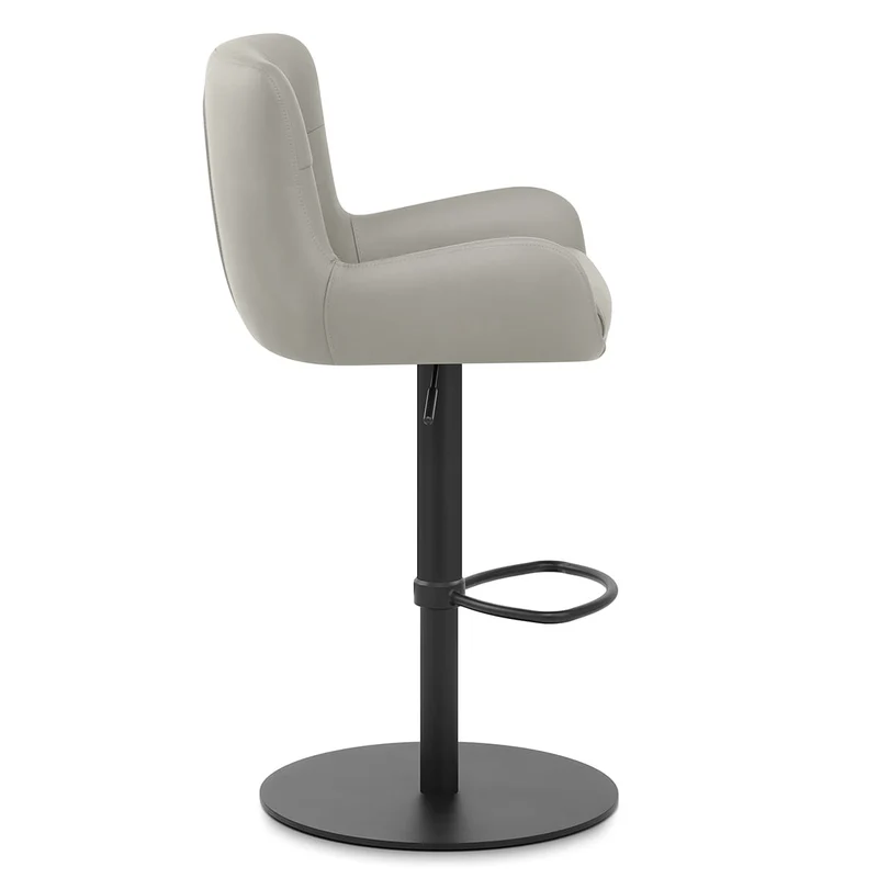 Tabouret Cuir Véritable - Faraday Gris