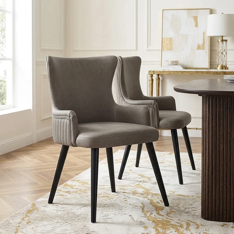 Chaise Faux Cuir - Diablo Gris