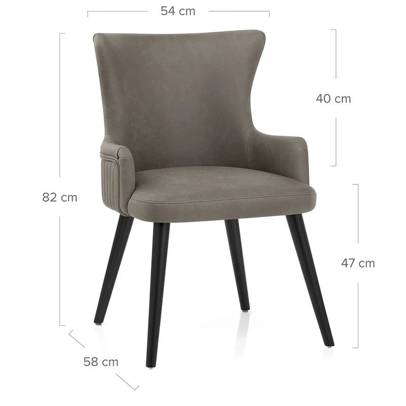 Chaise Faux Cuir - Diablo Gris
