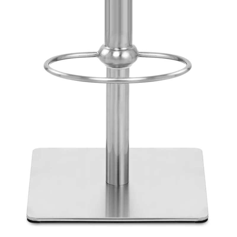 Chaise de Bar Cuir Chrome Brossé - Paradis Deluxe Gris