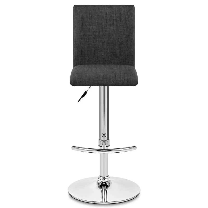 Chaise De Bar En Tissu - Deluxe High Back Gris