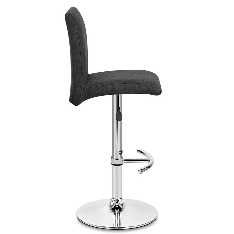 Chaise De Bar En Tissu - Deluxe High Back Gris