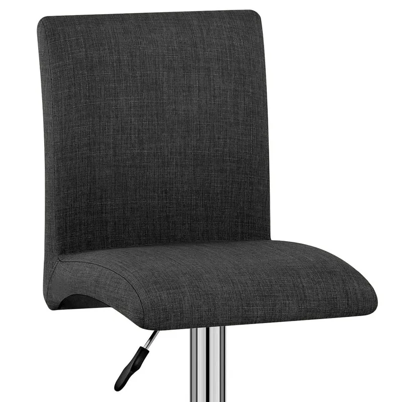 Chaise De Bar En Tissu - Deluxe High Back Gris