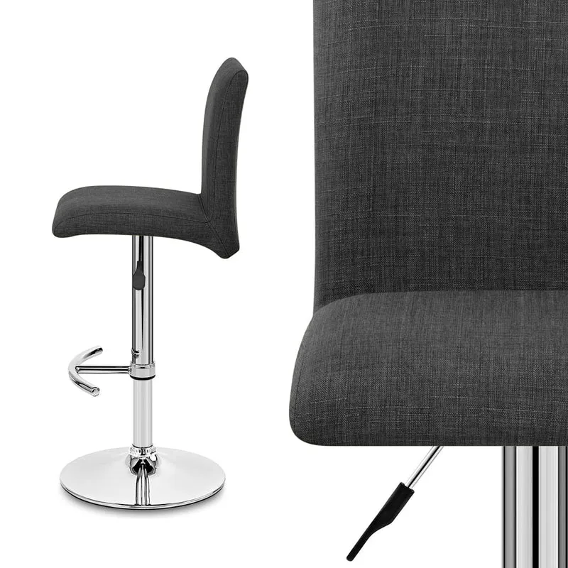 Chaise De Bar En Tissu - Deluxe High Back Gris