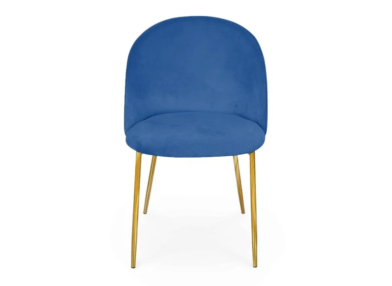 Lot de 2 chaises design en velours bleu ARABEL