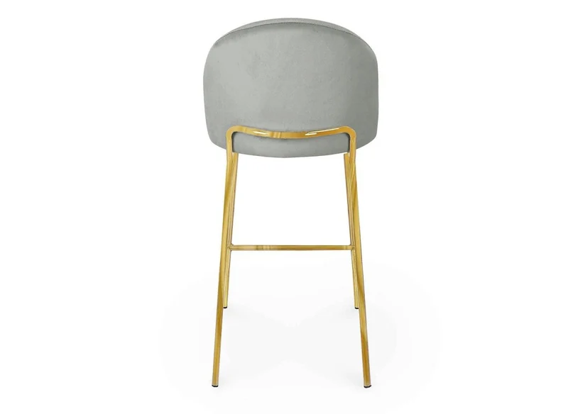 Lot de 2 tabourets de bar design en velours gris ARABEL