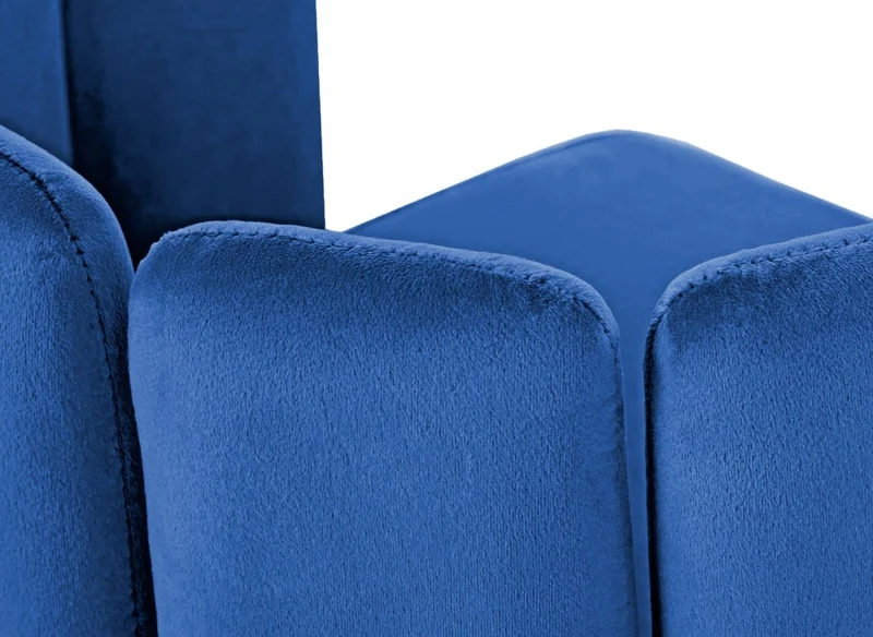 Lot de 2 tabourets de bar design en velours bleu DEBBY