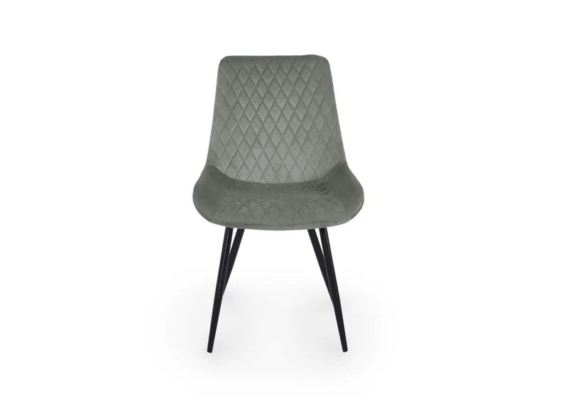 Lot de 2 chaises design en velours gris YOLA