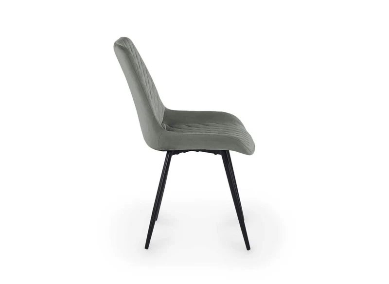 Lot de 2 chaises design en velours gris YOLA
