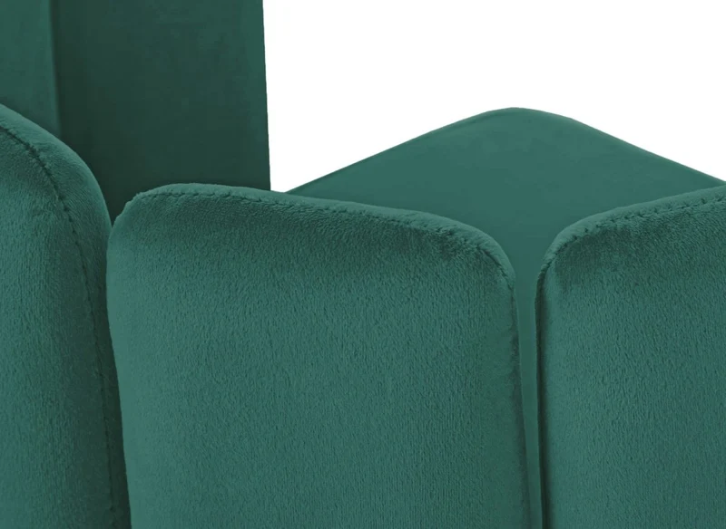 Lot de 2 tabourets de bar design en velours vert DEBBY