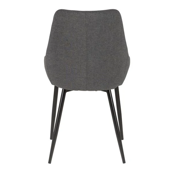 Chaise en tissu gris foncé