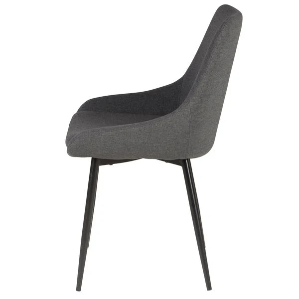 Chaise en tissu gris foncé