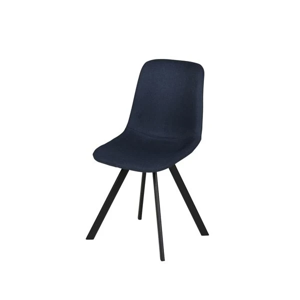 Chaise en tissu bleu marine