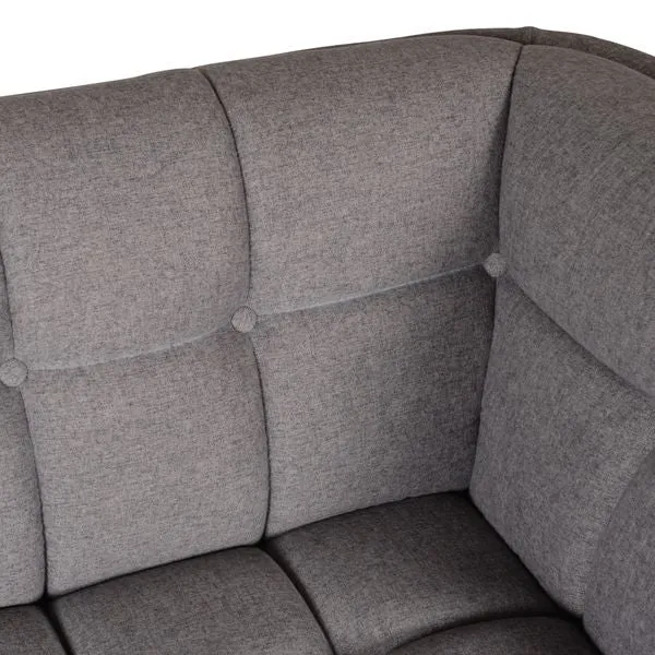 Canapé 3 places en tissu gris foncé