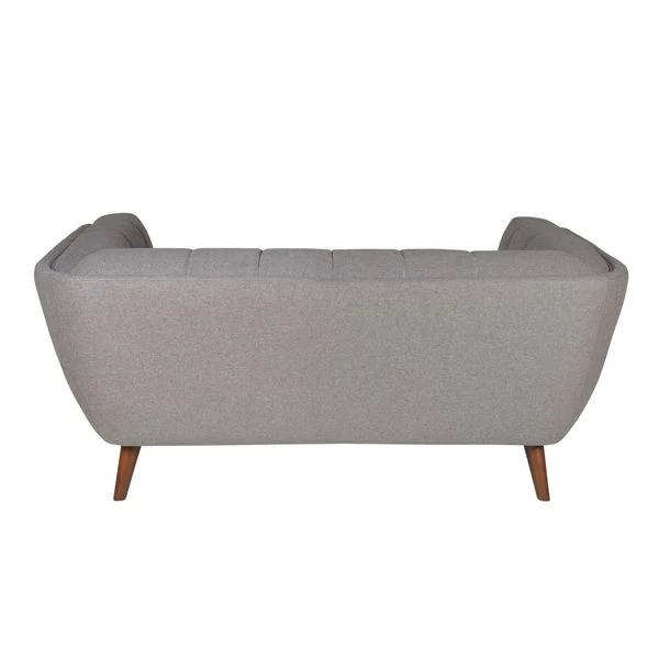 Canapé 2 places tissu gris foncé BERYL