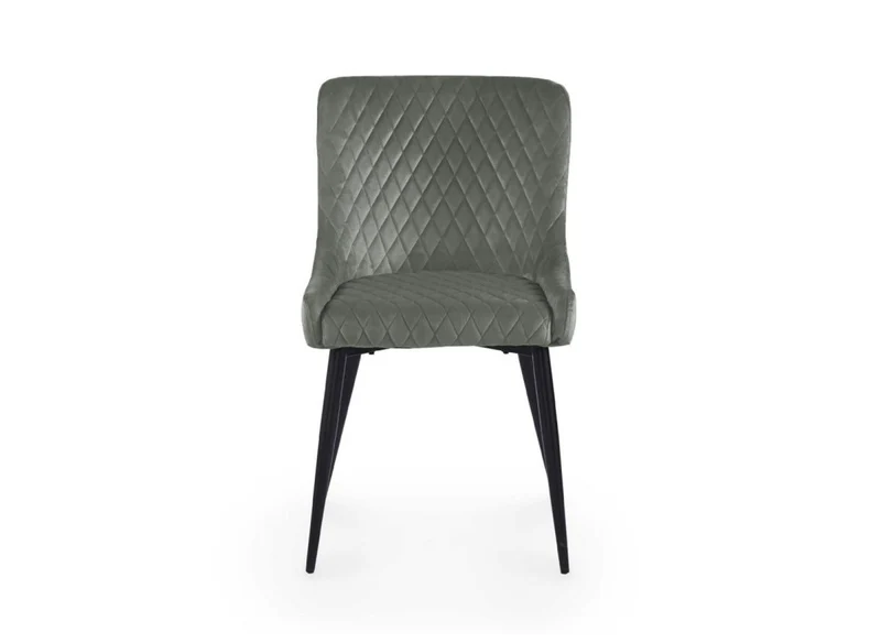 Lot de 2 chaises design en velours gris JENNY