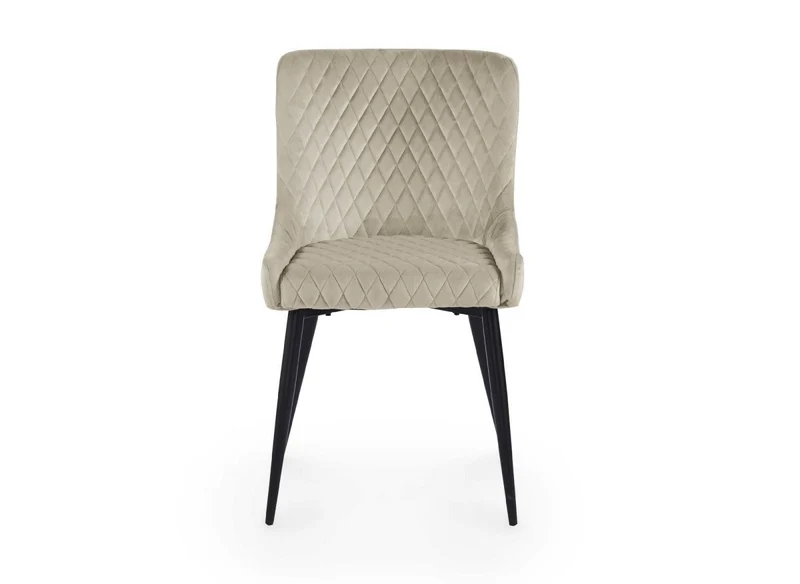 Lot de 2 chaises design en velours beige JENNY