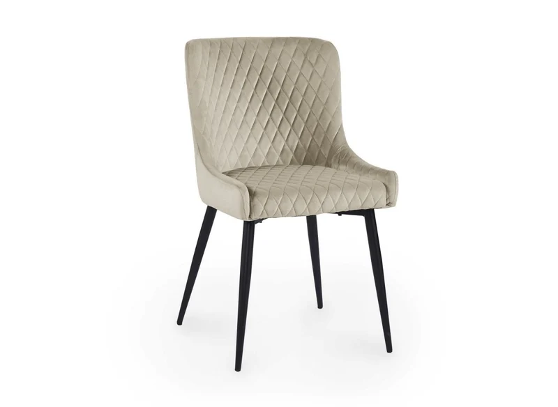 Lot de 2 chaises design en velours beige JENNY