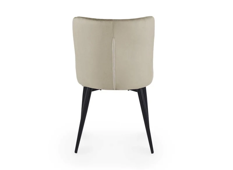 Lot de 2 chaises design en velours beige JENNY