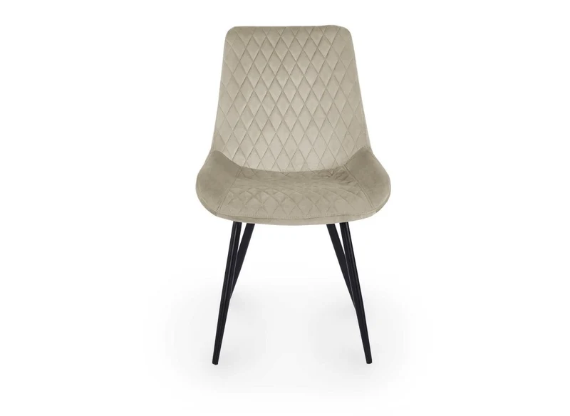 Lot de 2 chaises design en velours beige YOLA