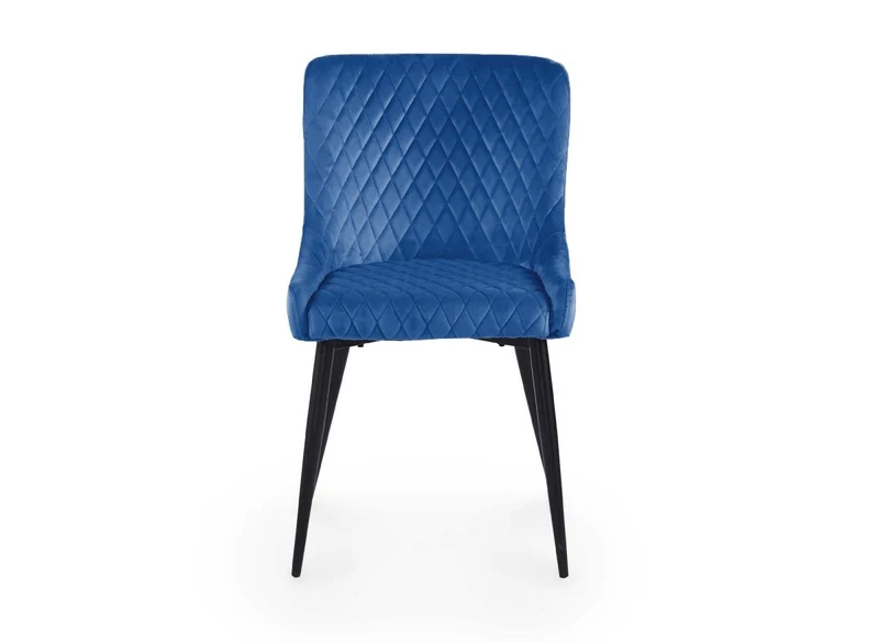 Lot de 2 chaises design en velours bleu JENNY