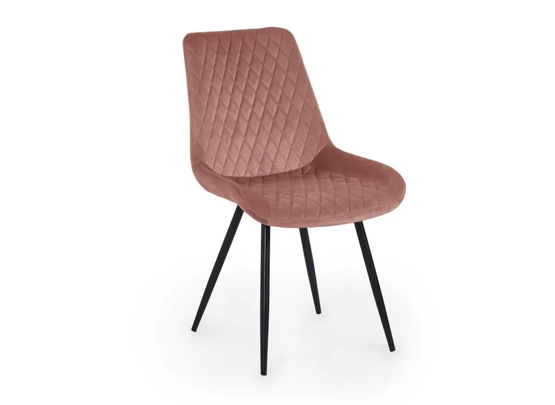 Lot de 2 chaises design en velours rose YOLA