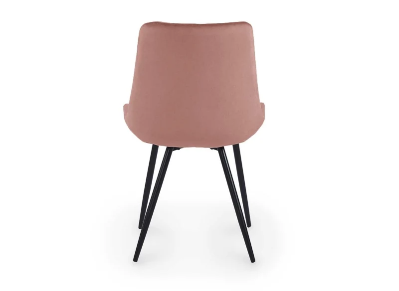 Lot de 2 chaises design en velours rose YOLA