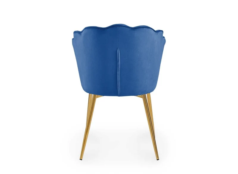 Lot de 2 chaises design en velours bleu GARANCE