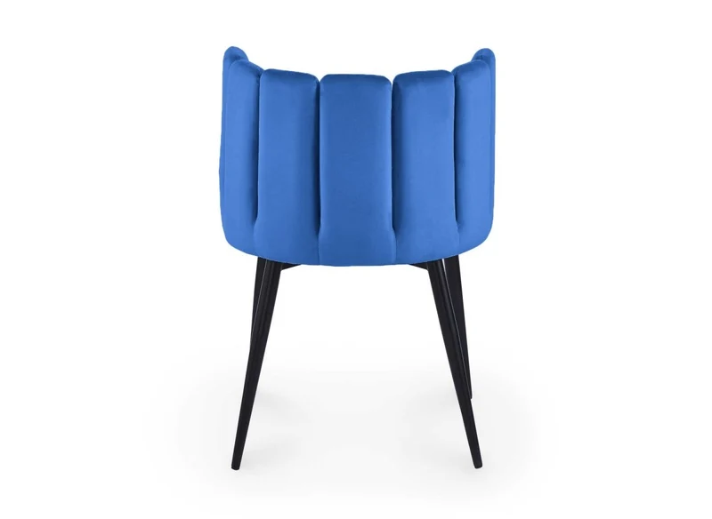 Lot de 2 chaises design en velours bleu DEBBY
