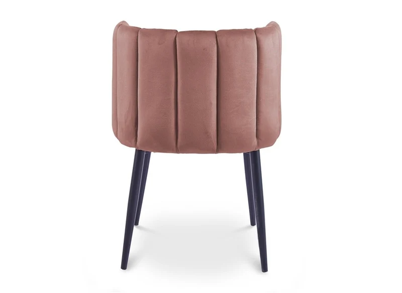 Lot de 2 chaises design en velours rose DEBBY