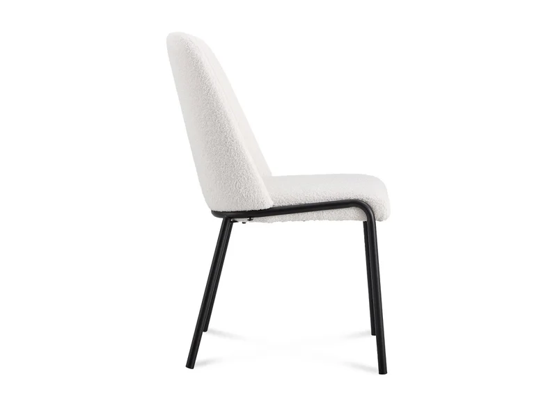 Lot de 2 chaises effet peau de mouton blanc APRIL