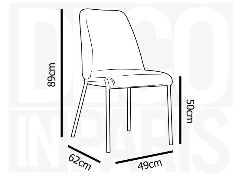 Lot de 2 chaises effet peau de mouton blanc APRIL