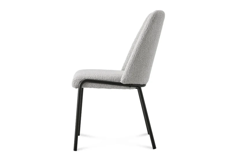 Lot de 2 chaises effet peau de mouton gris APRIL