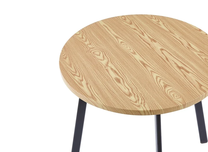 Ensemble table à manger en bois avec 4 tabourets beige IRINA