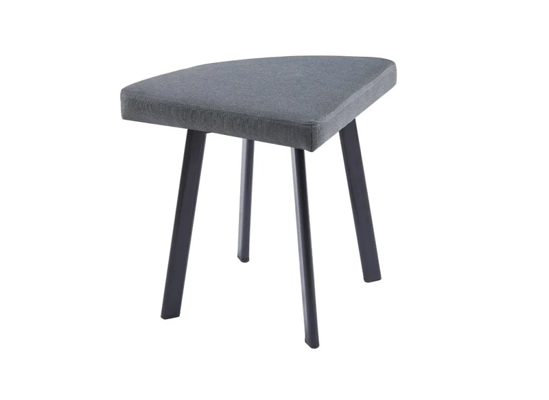 Ensemble table à manger en bois gris clair avec 4 tabourets gris IRINA