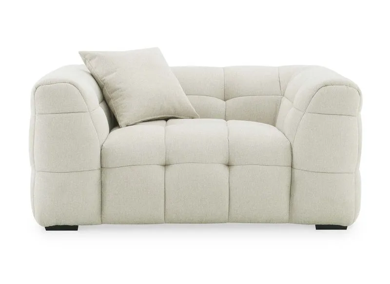 Fauteuil en tissu beige BELLA