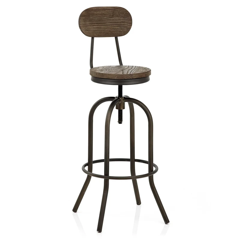 Tabouret de Bar Bois Foncé - Vintage Swivel Bois