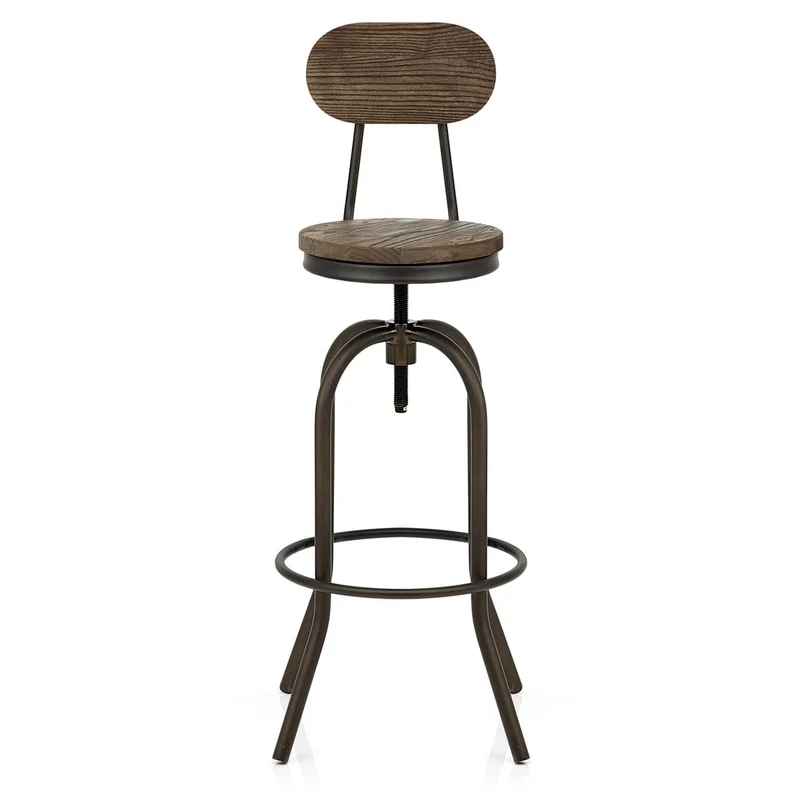 Tabouret de Bar Bois Foncé - Vintage Swivel Bois