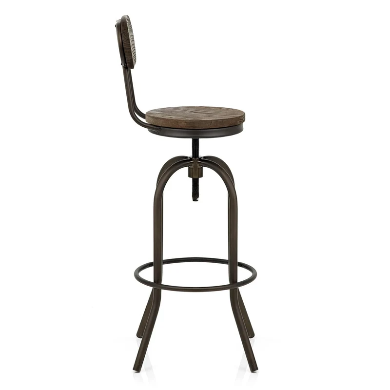 Tabouret de Bar Bois Foncé - Vintage Swivel Bois