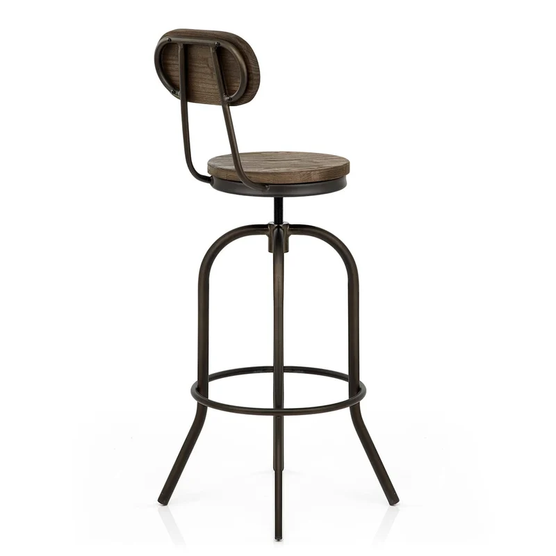 Tabouret de Bar Bois Foncé - Vintage Swivel Bois