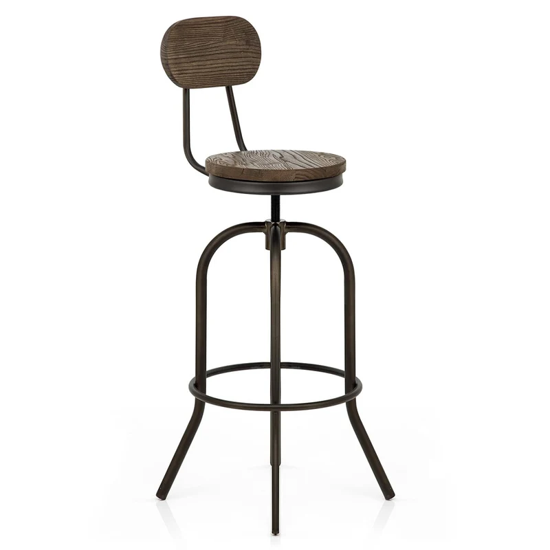 Tabouret de Bar Bois Foncé - Vintage Swivel Bois