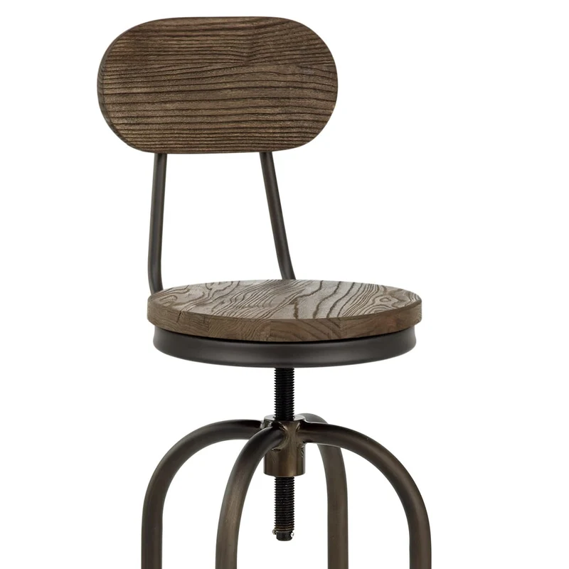 Tabouret de Bar Bois Foncé - Vintage Swivel Bois