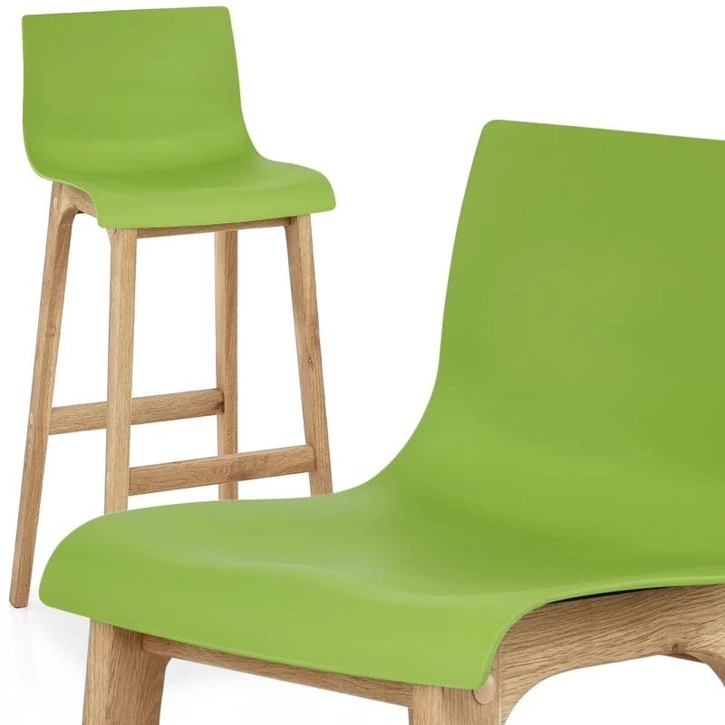 Tabouret de Bar Résine Bois - Drift ABS Vert