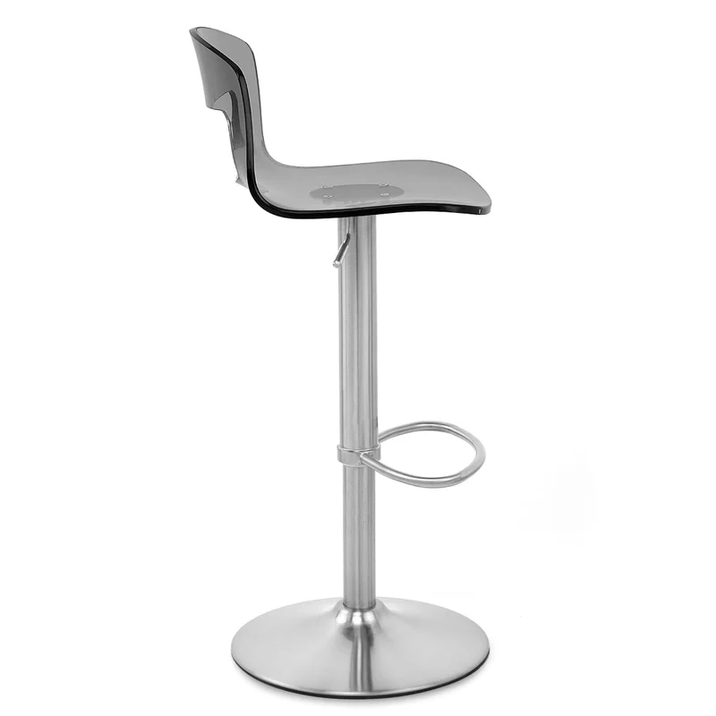Chaise de Bar Plastique Chrome Brossé - Stardust Gris