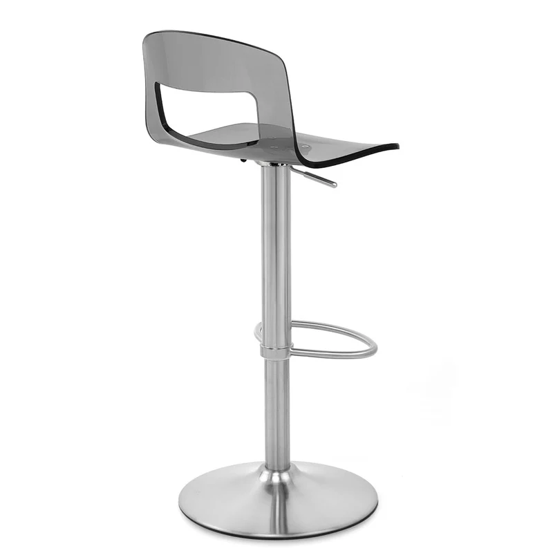 Chaise de Bar Plastique Chrome Brossé - Stardust Gris
