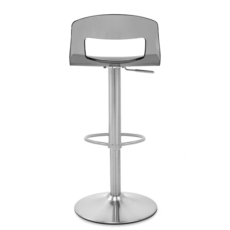 Chaise de Bar Plastique Chrome Brossé - Stardust Gris